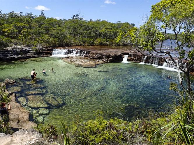 Swimming at Fruitbat Falls